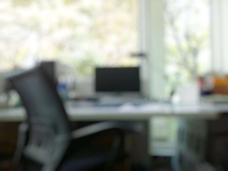 abstract office with computer blur background